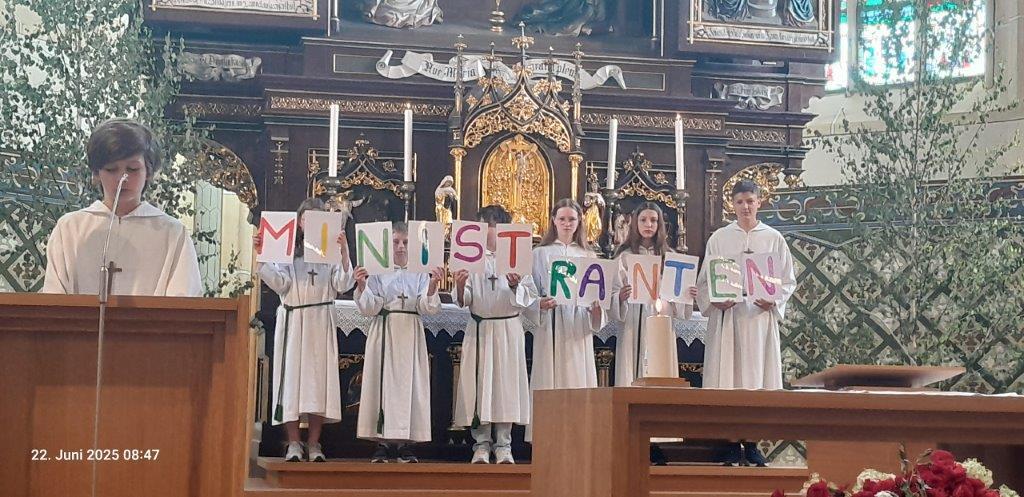 Ministrantenaufnahme