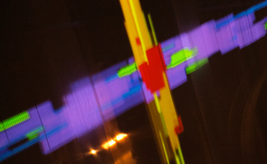Lichtinstallation Mariendom Lange Nacht der Kirchen 2014. © Tom Mesic